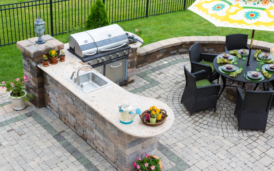 outdoor kitchen area